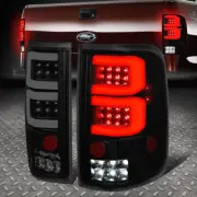 [DUAL LED C-TUBE BAR]FOR 04-08 FORD F150 LOBO TAIL LIGHT REAR BRAKE LAMPS TINTED (for: Ford)