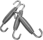 CRILSTYLEO Motorcycle Spring Kit 3 Pack Stainless Steel Swivel Hooks Universal Fit Easy Install Improve Performance Protect Pipe