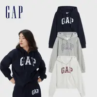 在飛比找蝦皮商城優惠-Gap 女裝 Logo刷毛連帽外套 碳素軟磨系列-多色可選(