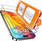 TOCOL for iPhone 16 Pro Max Screen Protector, [Military Grade Shatterproof] [9H Hardness] HD Tempered Glass for iPhone 16 Pro Max Full Coverage Screen Protector, Easy Installation, 2 Pack