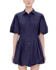 Simkhai Cleo Balloon Pintuck Mini Dress