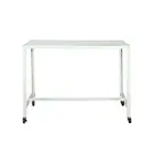 Foret Computer Desk Office PC Laptop Table Study Workstation Home White Metal