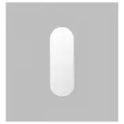 Bjorn Oval Large Mirror, White