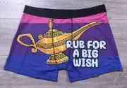 Magic Lamp Underwear Adult X-Large 40-42 Genie Wish Fun Boxer Briefs For Men