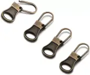 Mizeer Small Zipper Pull Replacement, 4PCS Bronze