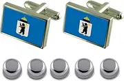 [Select Gifts] Shirt Dress Studs Yaroslavl City Russia Flag Cufflinks