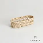 CORTEX 編織籃 仿籐籃 中空橢圓型 W28 米白色