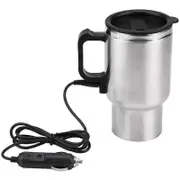 12v Mug Coffee Heater For Car, Stainless Steel Car Heating Kettle Travel Heating Cup Electric Thermos Plug Kettles Boiling Car Coffee Mug Heater with