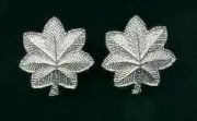 Pair of LT Colonel Rank Insignia 1/2 size half size Silver Oak Leaf Special