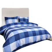 Magic Check Ultra Soft Quilt Doona Duvet Cover Set Single Double Queen Super King