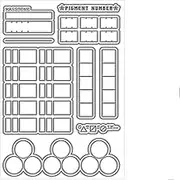 CRASPIRE Color Swatches Clear Rubber Stamps Palette Reusable Transparent Silicone Stamp Seals for DIY Scrapbooking Photo Album Decorative Cards Making Stamp Sheets Film Frame