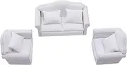 1 12 Scale Doll House Furnitures 3pc Sofa Miniature Dollhouse Toy Parlor Bedroom Decoration Accessories
