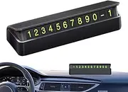 Number Plate for Parking,Temporary Parking Card Dashboard Telephone Number Sign - Temporary Stop Number Plate Vehicle Decoration for Parking Lot, Park, Road