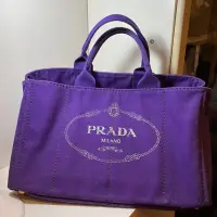 在飛比找Yahoo!奇摩拍賣優惠-*名牌真品*  Prada 帆布包