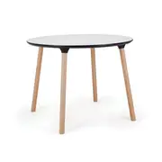 Massa Table Round 100cm Diameter Natural Ash Legs / White