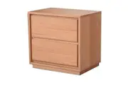 MD Moni Solid Timber 2 Drawer Bedside Table