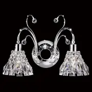 Asfour Crystal 2Lt Wall Light in Chrome or Gold