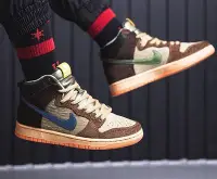 在飛比找Yahoo!奇摩拍賣優惠-Nike Dunk High "Turdunken" 綠棕 