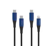 Nokia Pro Cable P8200 Combo (Blue) - MFI Apple L & Type-C