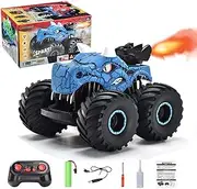 GoolRC Remote Control Car, 1:16 Scale 2.4Ghz 4WD Remote Control Stunt Car with Spray, Lights, Sound - Rechargeable Electric Toy Car Gifts for Boys, Girls, Kids