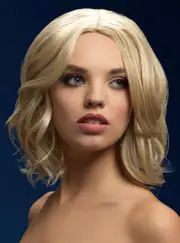 Olivia Dark Blonde Womens Deluxe Short Curly Fashion Wig