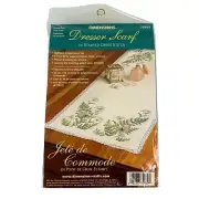 NEW Dimensions #72969 BUTTERFLIES & FERN Dresser Scarf Stamped Cross Stitch Kit