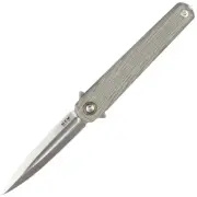 MKM Knife Flame Light Knife Green Micarta, Stonewashed M390 (MK FL02L-GC)
