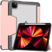 MCC Shockproof iPad Air 13" 2025 M3 7th Gen Tri-Fold Case Cover Apple Pencil Slot Kids [Pink]