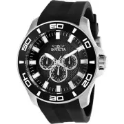 Invicta Men's Watch Pro Diver Black Dial Silicone Rubber Strap Day-Date 28000