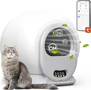 Advwin Self Cleaning Cat Litter Box for Multiple Cats, Smart Automatic Cat Litter Box Robot with WiFi APP Control, 65L+9L Large Capacity with Odor-Removal, Anti-Pinch Safety Protection