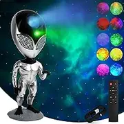 Astronaut Aliens Star Projector, Talking Nebula Projector Light with Timer and Remote Control, Repeat What You Say, Breathing Light Effect Galaxy Projector for Gaming Room, Party, Ceiling