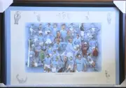 LEGENDS OF MAINE ROAD (MAN CITY) SIGNED FRAMED PRINT REDUCED CLEARANCE SALE COA