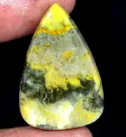 27.10 Ct 100% Natural Yellow Bumble Bee Jasper Pear Cab gems for jewelry