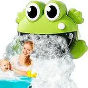 Bath Bubble Machine, Cute Frog & Crocodile Bath Toys, ABS Material, Baby Shower Bubble Maker, Fun Interactive Play, Safe & Gentle Foam Output, and Gift Use, 1 Piece