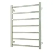 Radiant Polished 600 x 800mm Square Heated Towel Rail (Left Wiring) STR01LEFT