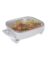 [Healthy Choice] Copper Electric Fry Pan in White
