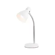 Verve Design White Dane Desk Lamp Home Lighting White and chrome colour