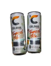 New Celsius Live Fit Spark Tropical Vibe Starfruit Pineapple Energy 2 Cans