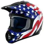 AFX FX-17 Flag MX Offroad Helmet Freedom Black