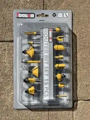 Router Bits Set 15 Pieces 15 Pcs 1/4 Inch Shank With Highend Carbide Router Bit
