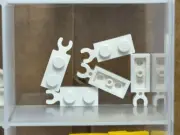 LEGO Parts - White Plate 1 x 2 with Clip on End - No 78256 - QTY 5