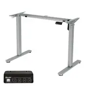 Motorized Height Adjustable Frame Electric Standing Desk Legs Silver