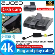4K Wifi DVR Dash Cam Camera for Geely Coolray Binyue BelGee Proton X50 2018-2025