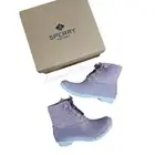 Sperry Womens Duck Boots Purple Ankle Low Heel Cuban Zip Lined Winter Fall 7 New