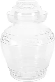 [NAMOARLY] 1Pc Multi Function Glass Food Jar for Pickling and Fermentation Large Capacity Household Pickle Can for Kitchen Storage Transparent Design Random Style Selection