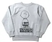 Snoopy m227 Houston Peanuts Collaboration Charlie Brown Crew Sweatshirt S Gray