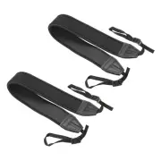 Camera Strap, 2Pcs 1.6" Wide Soft Shock-proof Neck Shoulder Rope Holder, Black