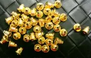 40 Earring backs bullet clutches strong basic no tip BRIGHT gold plated FPE035