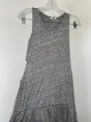 Roxy California Promises Maxi Dress Gray Size Medium Built In Bra