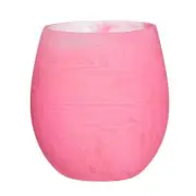 Resin Stemless Wine Glass Pink Size 3.88in h, 13 oz Pack of 4